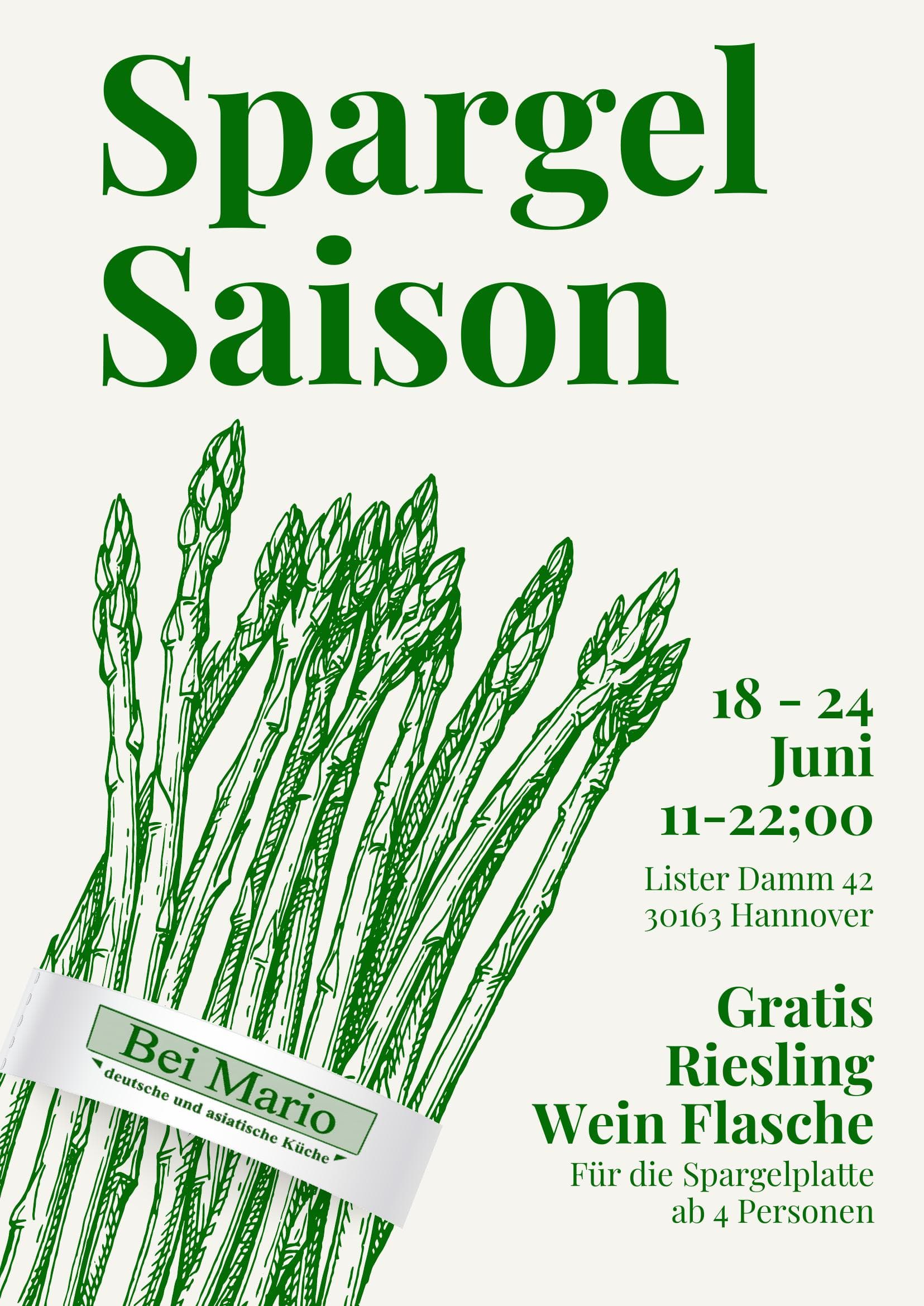Plakat Spargel-Saison