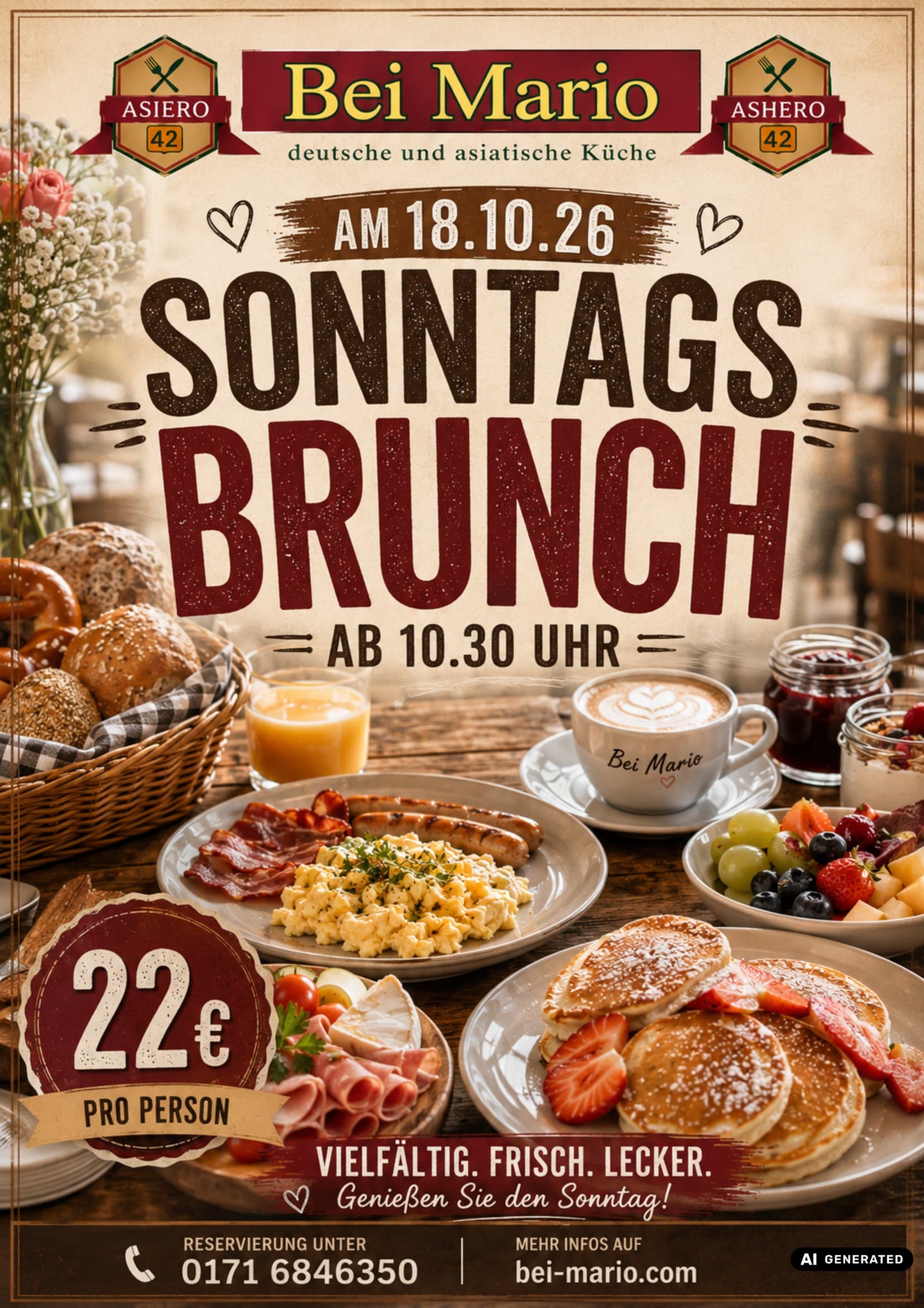 Plakat Sonntags-Brunch