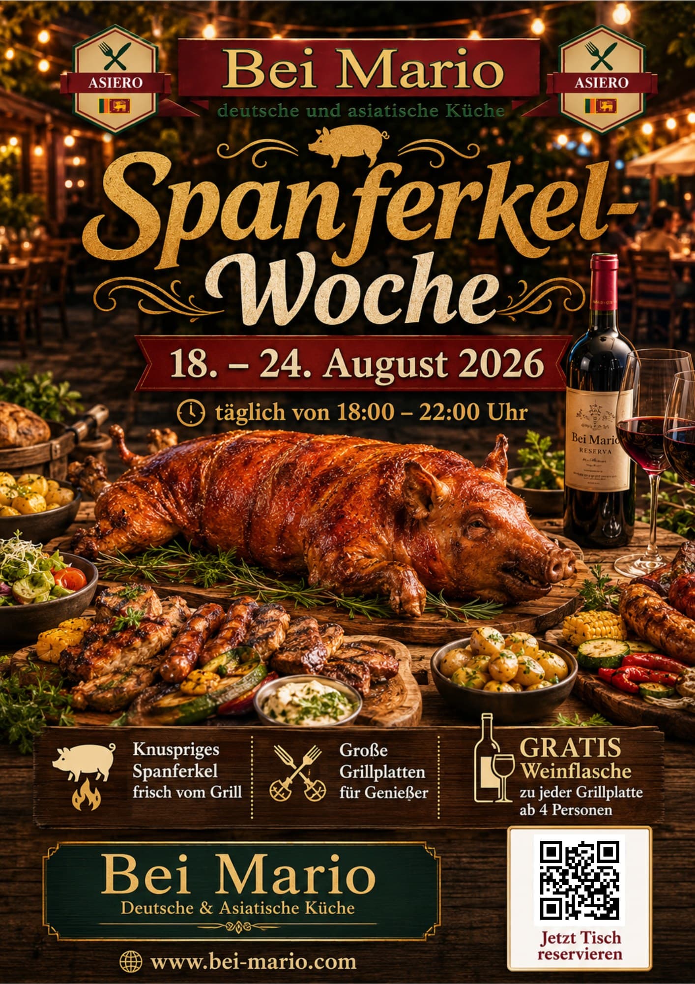 Plakat Spanferkel-Woche