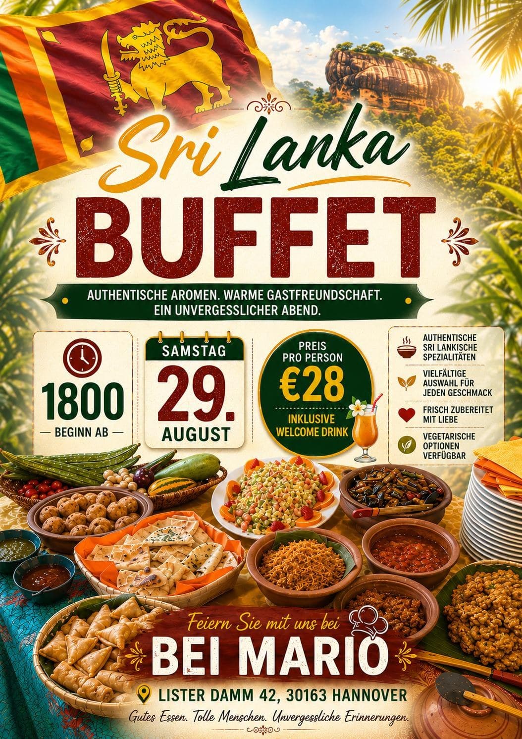 Plakat Sri Lanka Buffet